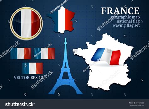 Map France Vector Illustration Flags Collection Stock Vector Royalty
