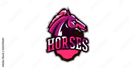 Horse Logo Sports Logos Of Horses Racing Stallions Shield Text