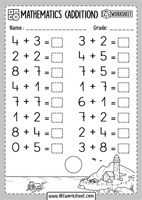 Single Digit Addition Without Regrouping Worksheets Day Christmas