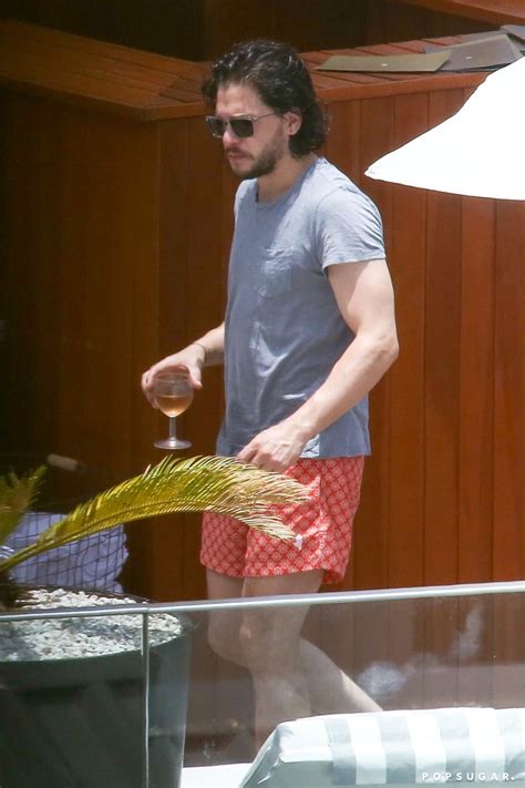 Kit Harington Shirtless By The Pool In Brazil Pictures POPSUGAR