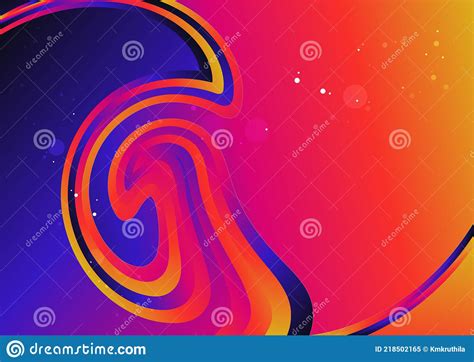 Abstract Pink Blue And Orange Gradient Twirling Vortex Background Stock