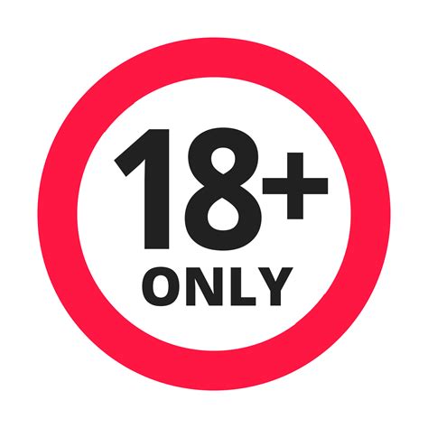 Under 18 Forbidden Round Icon Sign Vector Illustration Eighteen Or Older Persons Adult Content