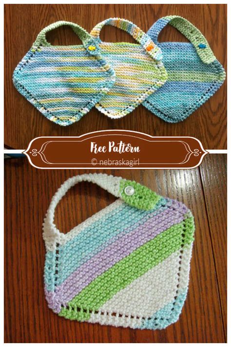 Easy Baby Bib Free Knitting Patterns Easy Baby Knitting Patterns