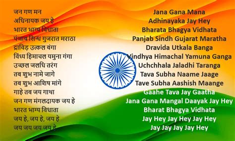 🏆 Jana Gana Mana Lyrics National Anthem Rashtriya Gaan Wiki In Hindi
