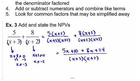 6.3 Adding & Subtracting Rational Expressions (Math 20-1) - YouTube