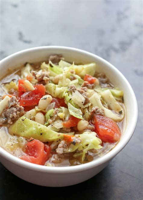 Italian White Bean Cabbage And Sausage Soup Ready To Eat In Less