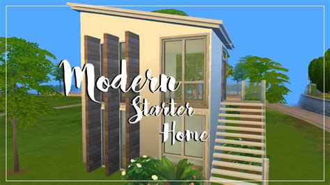 Sims 4 Speedbuild Modern Starter Home Youtube