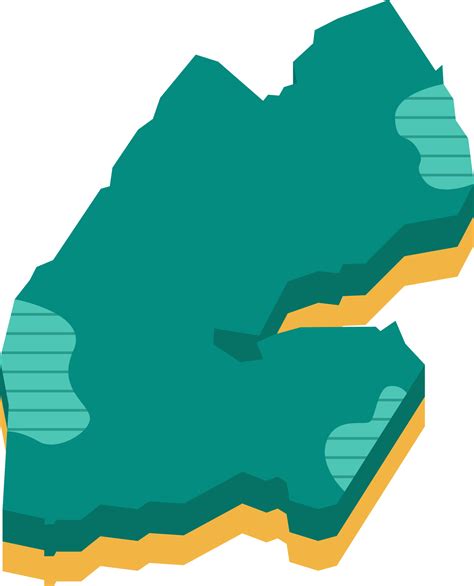 3d Map Of Djibouti 11659172 Png