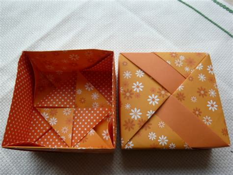 Wie man aus papier eine schöne kiste mit deckel faltet. Faltanleitung Origami Schachtel Anleitung Pdf / einfache ...