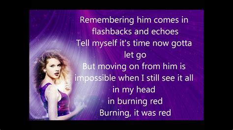 Taylor Swift Red Lyrics Youtube