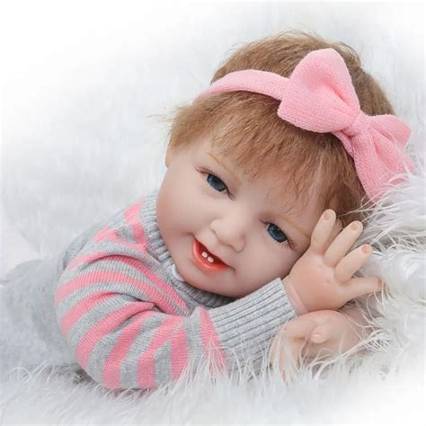 55cm Full Body Soft Silicone Newborn Dolls Toys For Girls Realistic