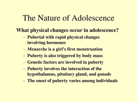 Ppt Life Span Development Chapter 11 Physical And Cognitive Development In Adolescence