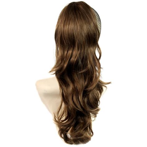 Wiwigs Long Wavy Light Brown Ponytail Claw Clip In Hair Piece