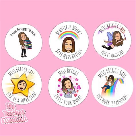 Bitmoji Stickers Custom Teacher Stickers Personalised Etsy