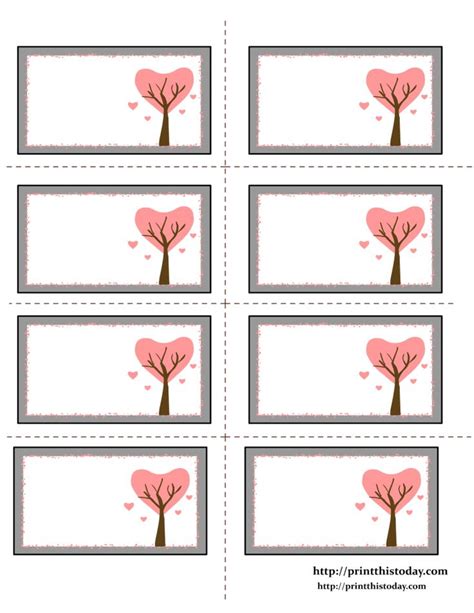 Labels With Tree Made Of Hearts Valentines Printables Free Valentine