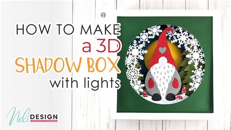 How to easily make a 3D shadow box with lights using your Cricut - YouTube