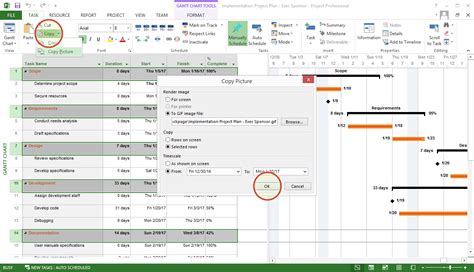 Microsoft Project Tutorial Exporting To Powerpoint In Project Timeline
