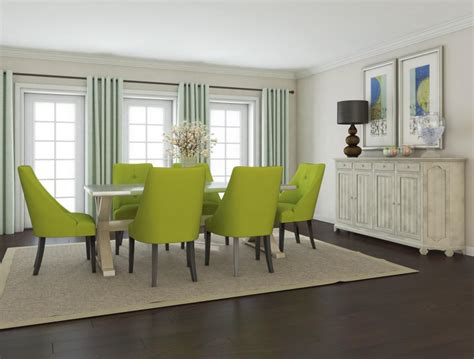 Green Upholstered Dining Chairs Home Furniture Design
