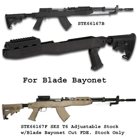 Tapco Fusion Sks Rifle Stock Set With Rail Black Blade Bayonet