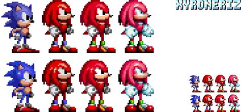 Knuckles Sonic 1 And 2 Style By Xyroneriz On Deviantart