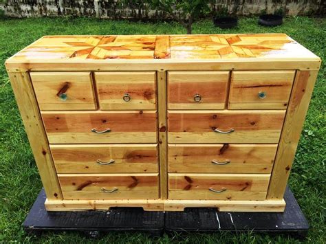 Beautiful Pallet Chest Of Drawers With Hardwood 101 Pallets