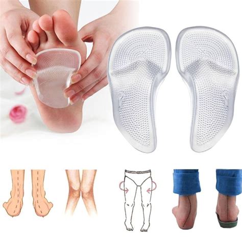 1 Pair Silicone Gel High Heels Arch Support Shoe Inserts Pad Orthopedic