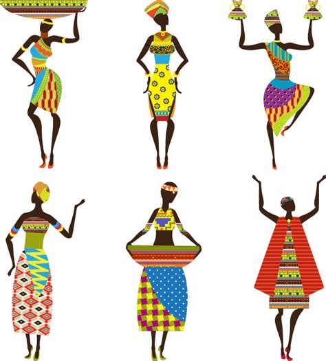 African Art Clip Art African Woman Design Vector Material Download