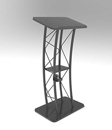Black Lectern Truss Metalwood Pulpit Lectern With A Cup Holder 11568 H