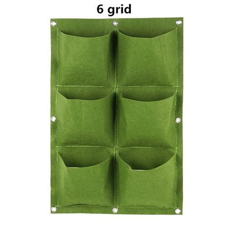 Wall Mount Hanging Planting Bags Home Supplies Multi Pockets Green Grow