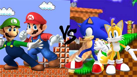 Mario And Luigi Vs Sonic And Tails Mugen Youtube