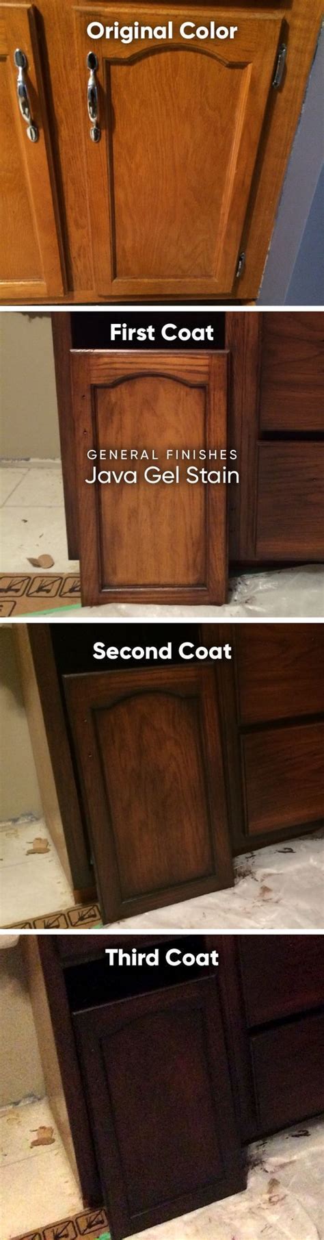 General Finishes Gel Stain Java Staining Cabinets Honey Oak
