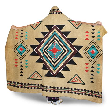 Southwest Symbol Native American Hooded Blanket Proudthunderbird