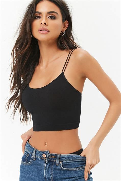 seamless ribbed bralette top outfits casual tank tops crop top shirts