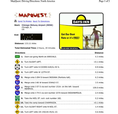How To Get Driving Directions On Mapquest Printable Directions