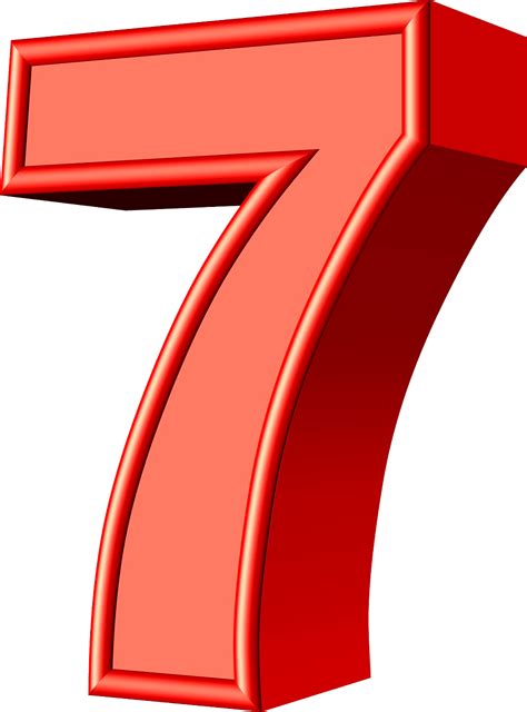 Number Seven Red Png Clip Art Image Gallery Yopriceville High