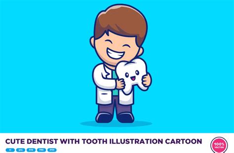 مارکت‌اینجا تصویر کارتونی دندان پزشک
