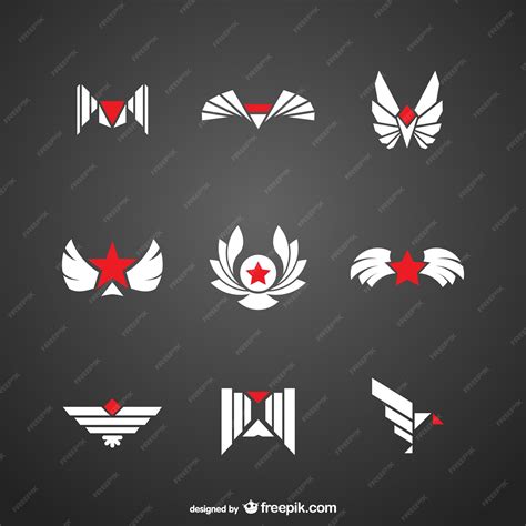 Free Vector Red And White Logos Pack