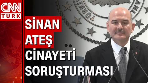 Bakan Soylu Dan Sinan Ate Cinayetine Ili Kin Ilk A Klama Youtube