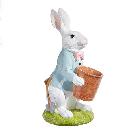 Raz 18 Large Bunny With Pot Easter Decoration Raz Imports Raz