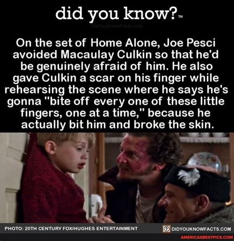 Did You Know On The Set Of Home Alone Joe Pesci Avoided Macaulay Culkin So That He D Be