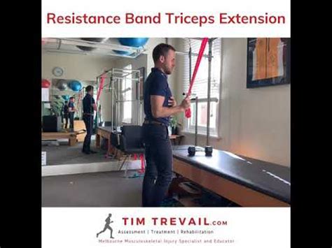 resistance band triceps extension youtube