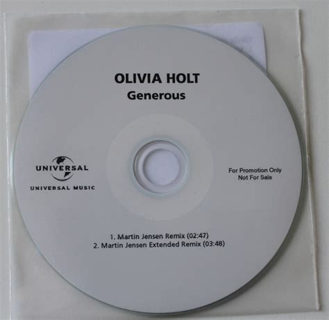 Olivia Holt Generous Martin Jensen Remix Cdr Single Promo Discogs