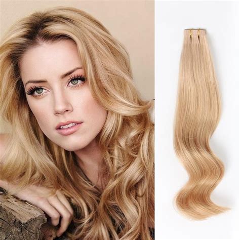 Tape In Hair Extension 1b Off Black Tape In Hair Extensions Blonde Hair With Roots Beauty