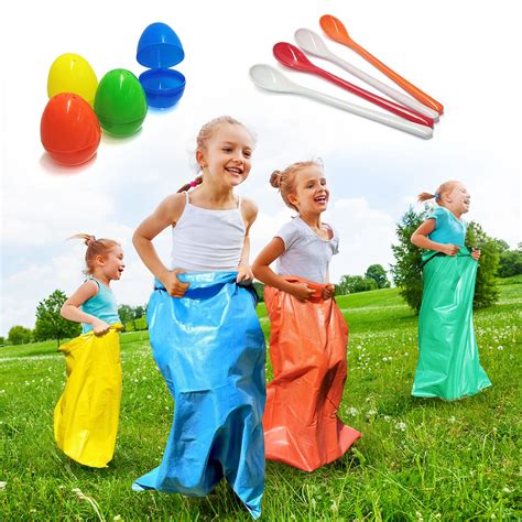 Buy Party Spot Outdoor Lawn Games For Kids Potato Sack Race Bags And