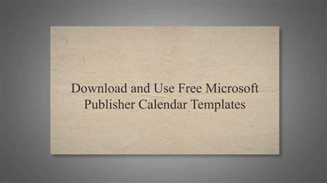 Download And Use Free Microsoft Publisher Calendar Templates
