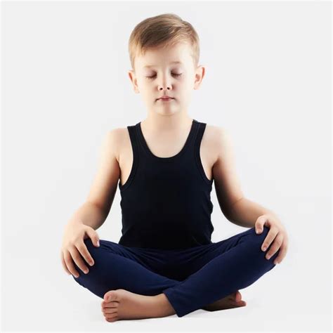 Little Boy Does Yoga Stock Photo By ©eugenepartyzan 84908620