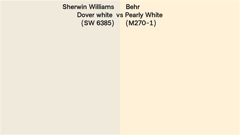 Sherwin Williams Dover White Sw 6385 Vs Behr Pearly White M270 1