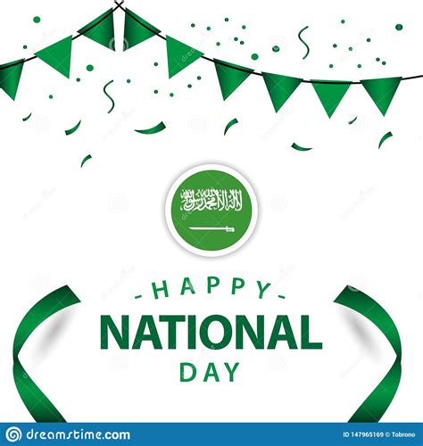 Happy Saudi Arabia National Day Vector Template Design Illustration