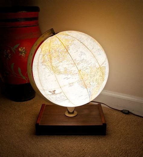 Vintage World Globe Lamplight Up Replogle World Globe12 Etsy