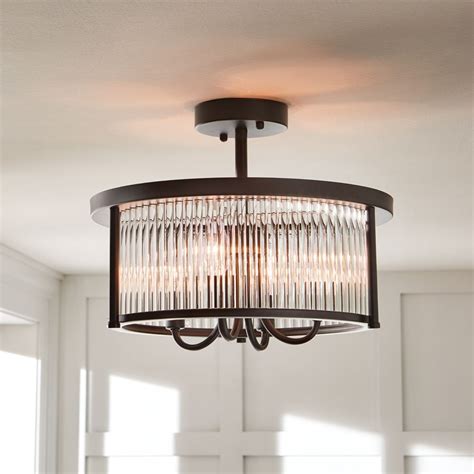 All light fixtures have a fixture body and one or more lamps. Home Decorators Collection 4 Light Semi-Flushmount in Oil ...